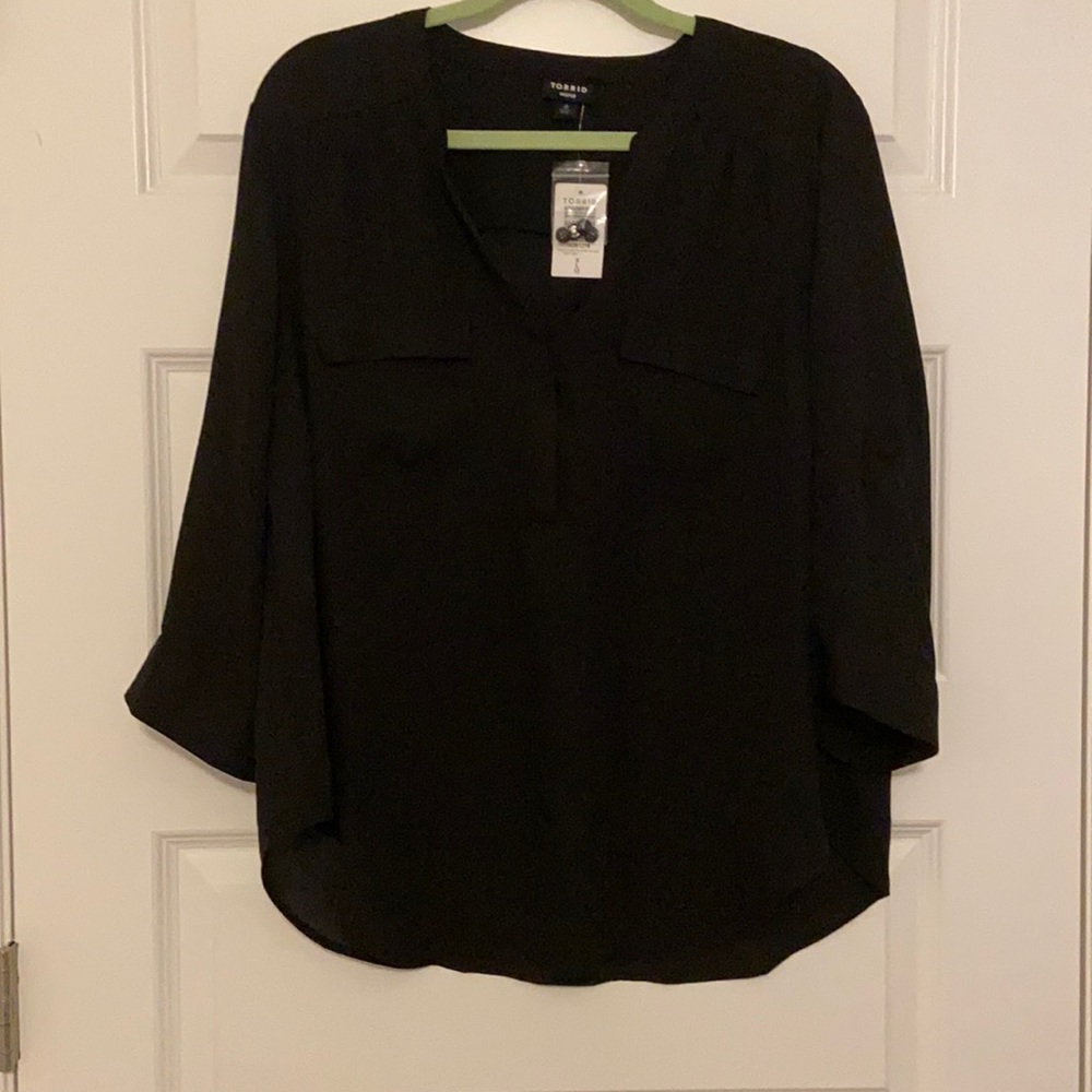 NWT Torrid 0 Harper Blouse
